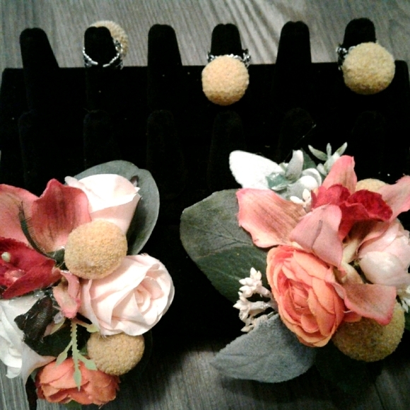 Hand Crafted Corsage Wedding Corsage Tangerine Faux Tropical 🌴Passion FI… - Picture 4 of 5